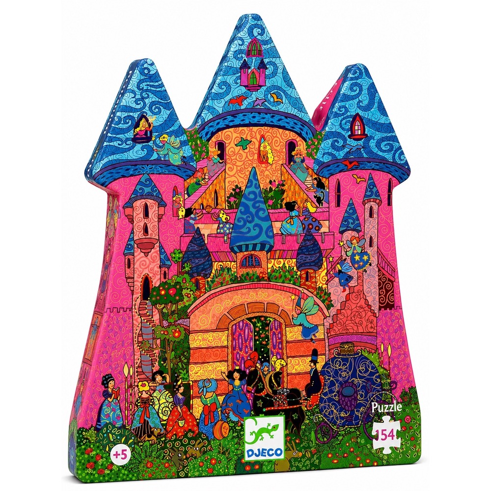 Djeco Silhouette Fairy Castle 54 Piece Jigsaw Puzzle Chateau Feerique 07246